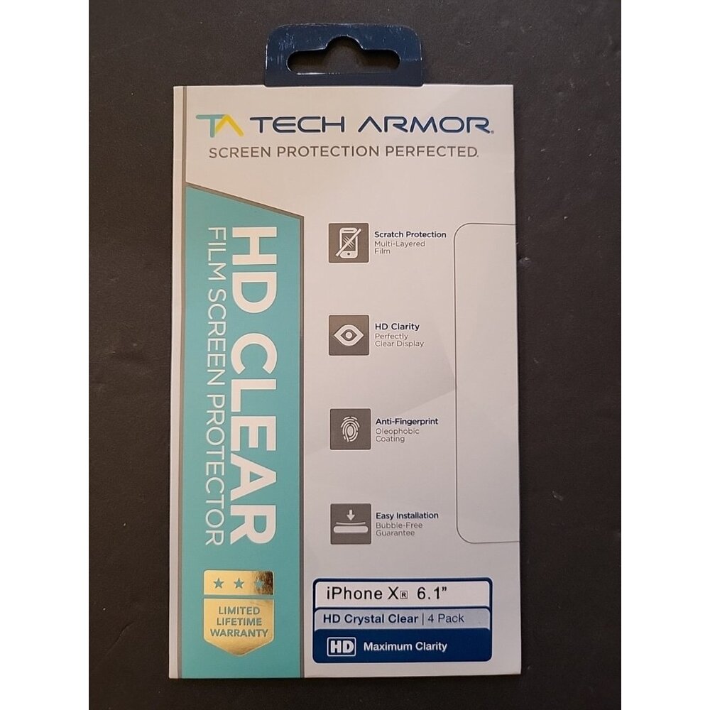 Tech Armor HD Clear Film Screen Protector for Apple iPhone X/ iPhone Xs [4-Pack]